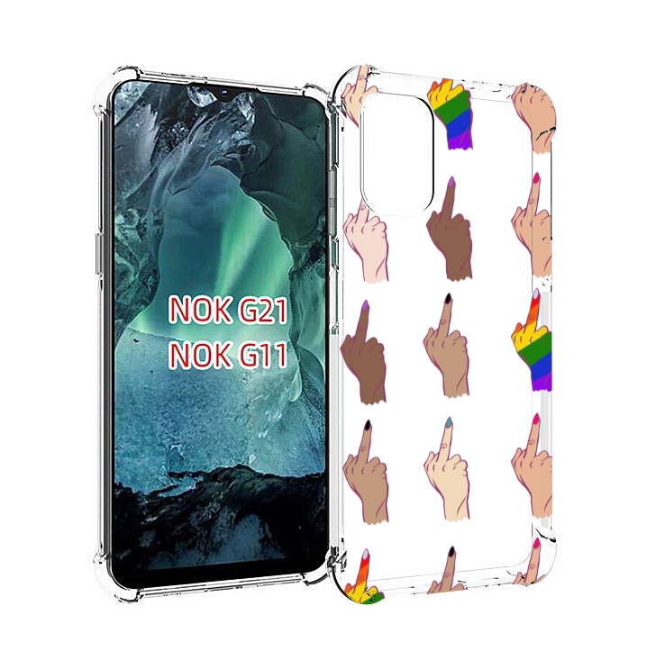 

Чехол Mypads Разноцветные-Руки Для Nokia G11/G21, Прозрачный, Tocco