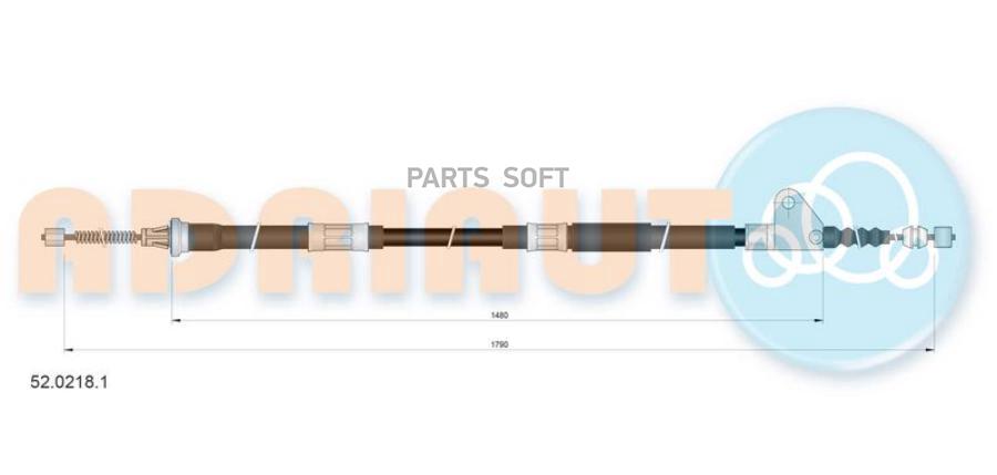 ADRIAUTO 5202181 AD52.0218.1_=PE76316=40.2181=DL-17.1414=17.1414 [4642005020] !трос ручник