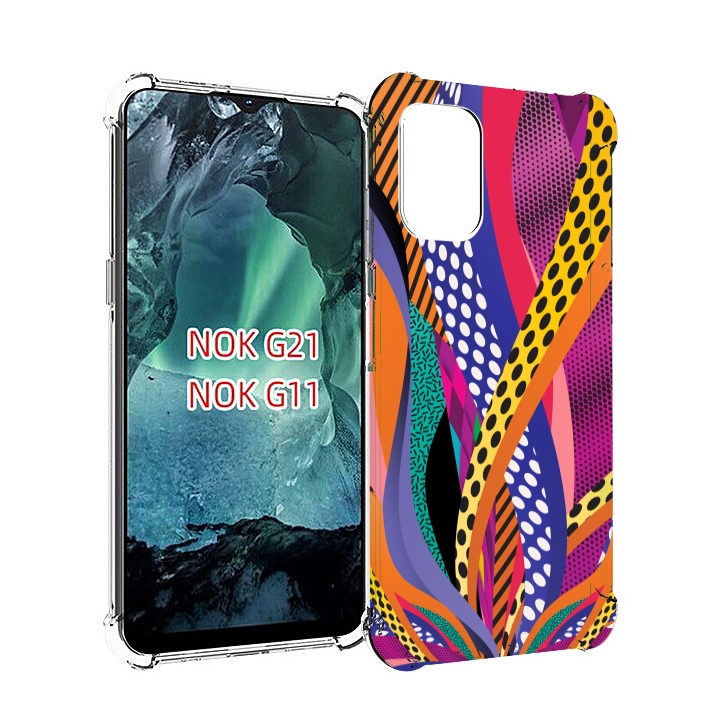 

Чехол Mypads Разноцветные Щупальца Для Nokia G11/G21, Прозрачный, Tocco