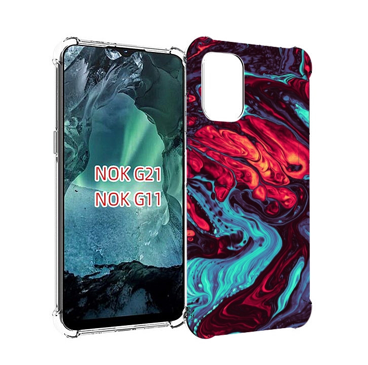 

Чехол MyPads разбавленная краска для Nokia G11 / G21, Прозрачный, Tocco