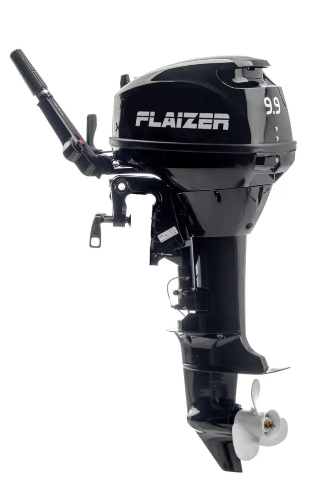 

Лодочный мотор бензиновый двухтактный Flaizer FZ9,9HS подвесной для лодки ПВХ, Черный