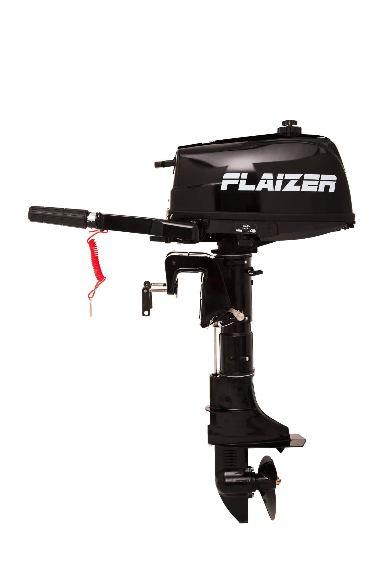 Лодочный мотор бензиновый двухтактный Flaizer FZ5HS подвесной для лодки ПВХ