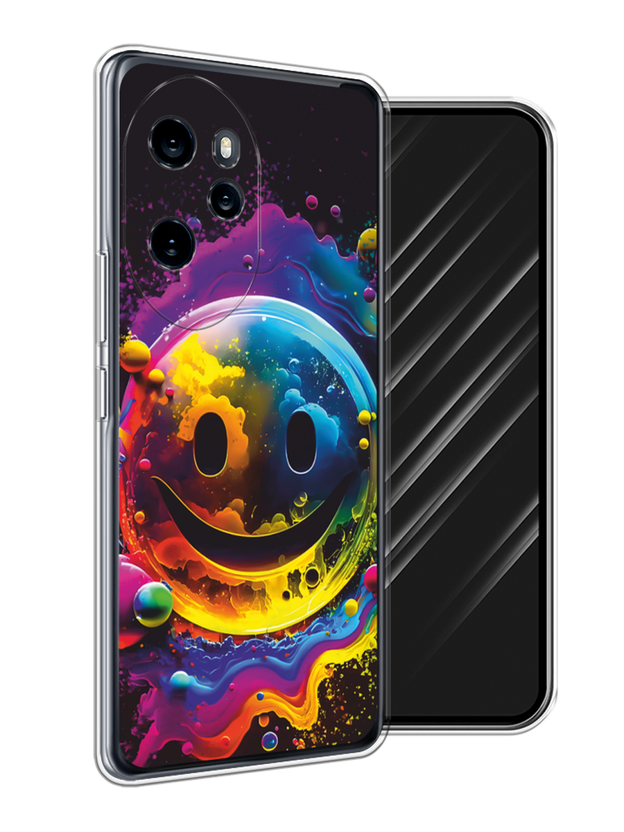 

Чехол Awog на Honor 100 Pro "Кислотный смайл", Фиолетовый;желтый;синий, 6122850-1