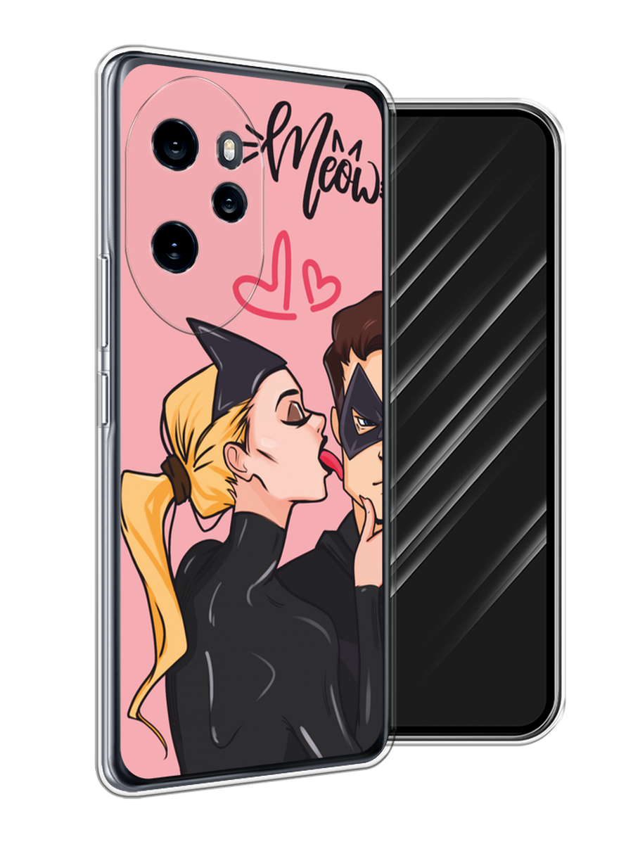 

Чехол Awog на Honor 100 Pro "Kiss of Cat Woman", Розовый;черный;бежевый, 6122850-1