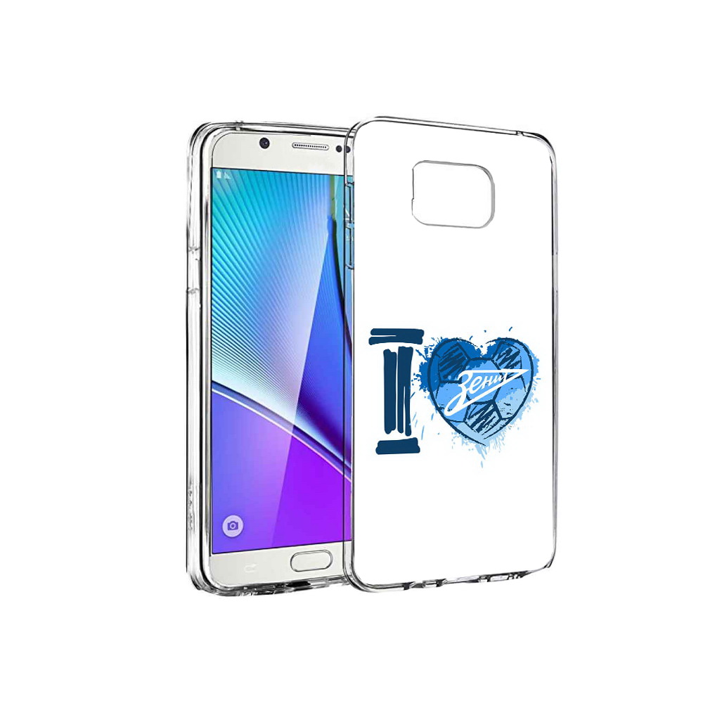 

Чехол MyPads Tocco для Samsung Galaxy Note 5 ФК я люблю зенит, Прозрачный, Tocco