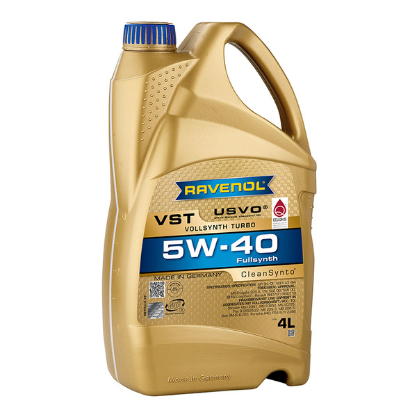

Моторное масло Ravenol VST SAE 5W40 new 4л, VST NeW