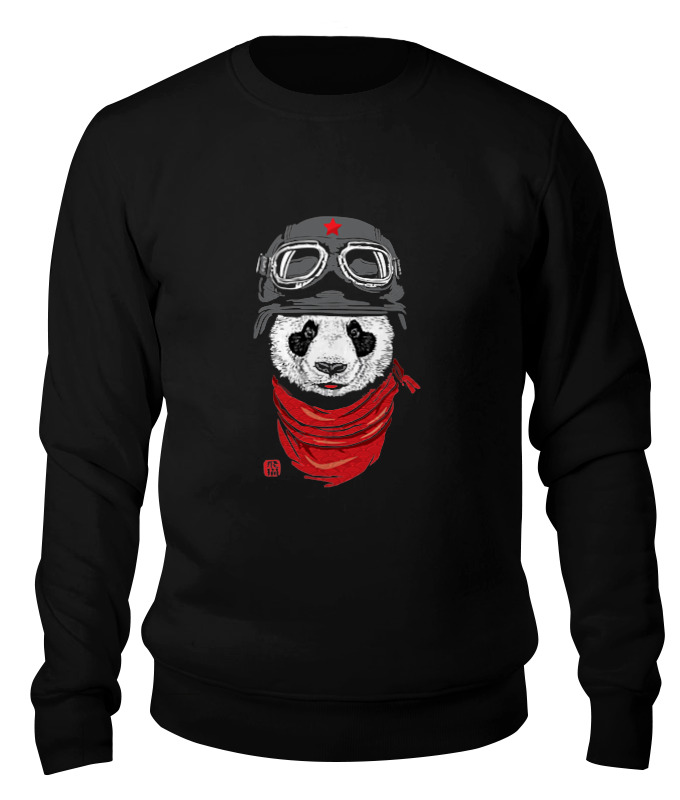 

Свитшот унисекс Printio Панда (panda) черный XS, Панда (panda)