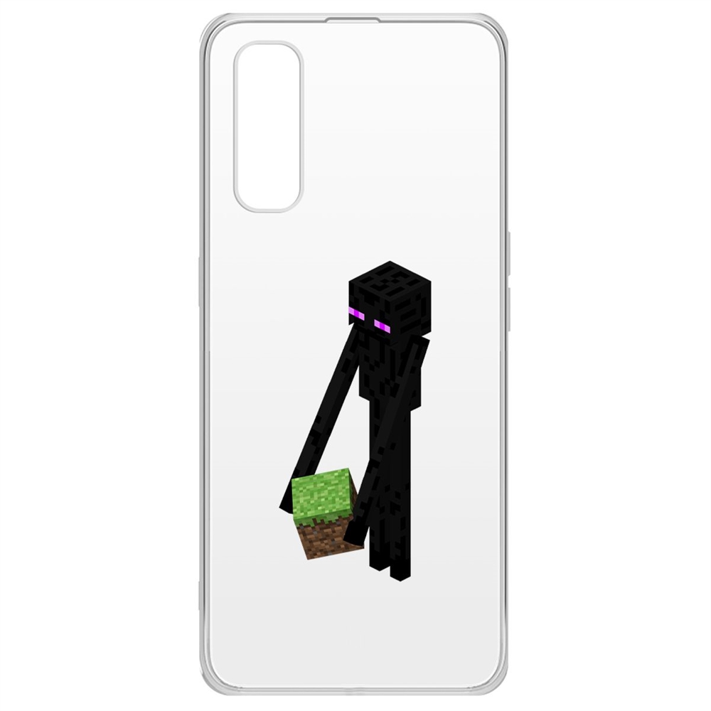 

Чехол-накладка Krutoff Clear Case Эндермен для OPPO Find X2, Прозрачный