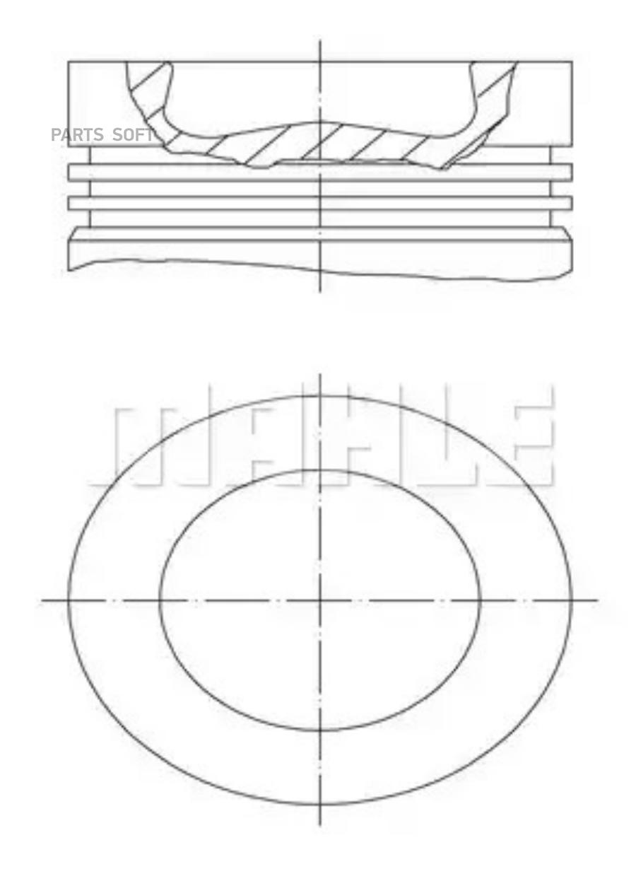 

Поршень Mahle/Knecht 0039800 003 98 00 d102.0; B дв. OM904 EURO 3; OM906