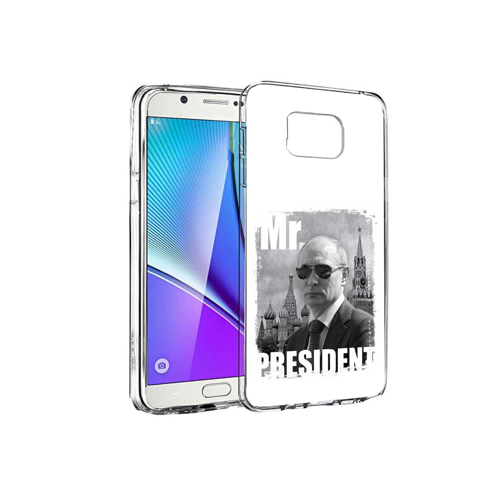 

Чехол MyPads Tocco для Samsung Galaxy Note 5 Путин, Прозрачный, Tocco