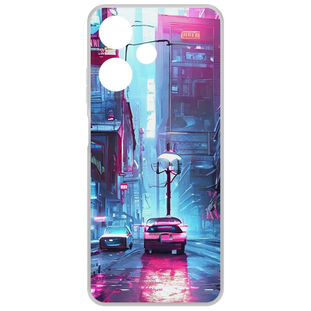 

Чехол-накладка Krutoff Clear Case Киберпанк Улица для INFINIX Hot 30 Play, Прозрачный