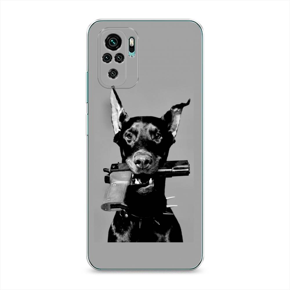 

Силиконовый чехол "Доберман" на Xiaomi Redmi Note 10S, Разноцветный, 39950-1