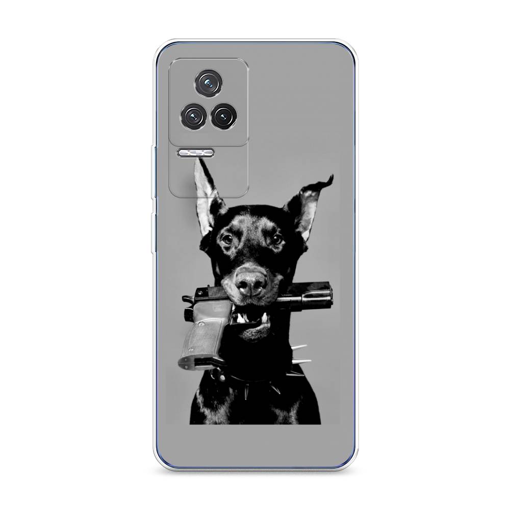 

Силиконовый чехол "Доберман" на Xiaomi Redmi K50, Разноцветный, 312250-1