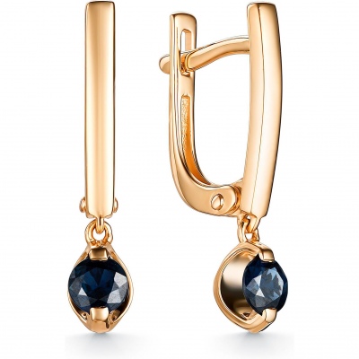 

Серьги с 2 сапфирами из красного золота Алкор 24841-102, 24841-102