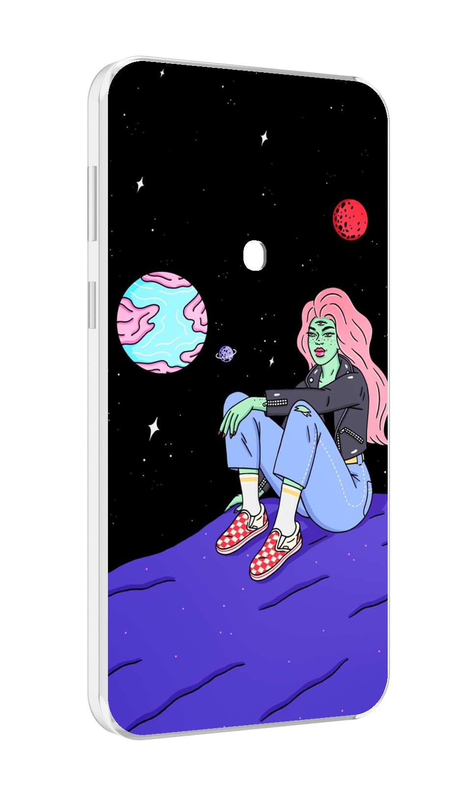 

Чехол MyPads девушка-на-луне-мультик для Meizu 16 Plus / 16th Plus, Прозрачный, Tocco