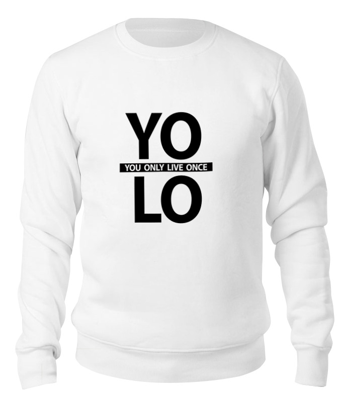 

Свитшот унисекс Printio Yolo (you only live once) белый XS, Yolo (you only live once)