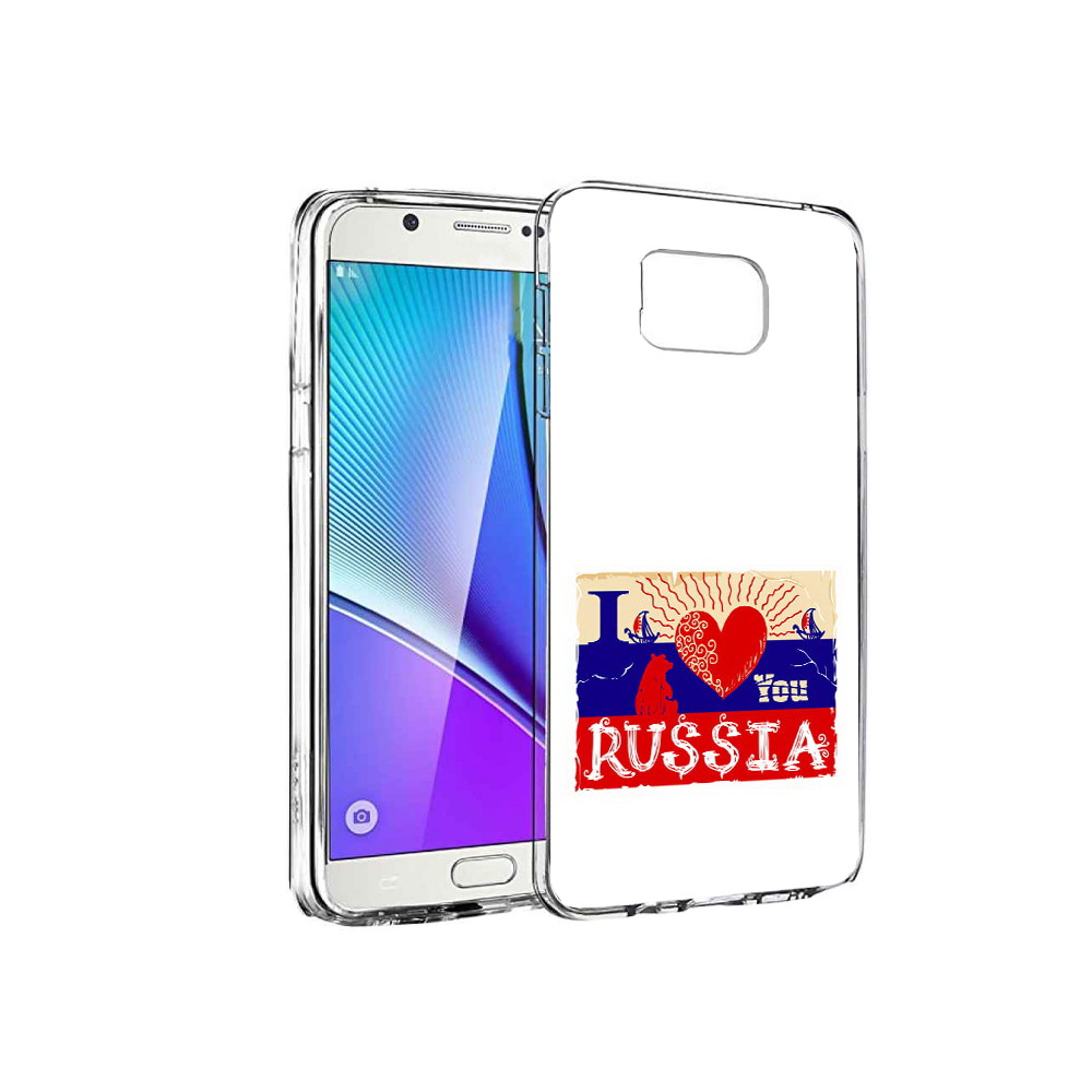 

Чехол MyPads Tocco для Samsung Galaxy Note 5 Люблю Россию, Прозрачный, Tocco