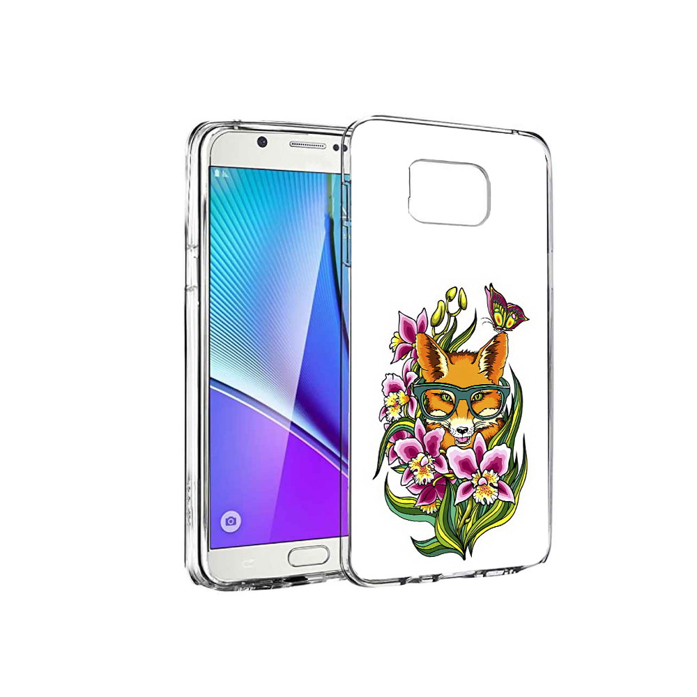 

Чехол MyPads Tocco для Samsung Galaxy Note 5 Лиса в цветах, Прозрачный, Tocco