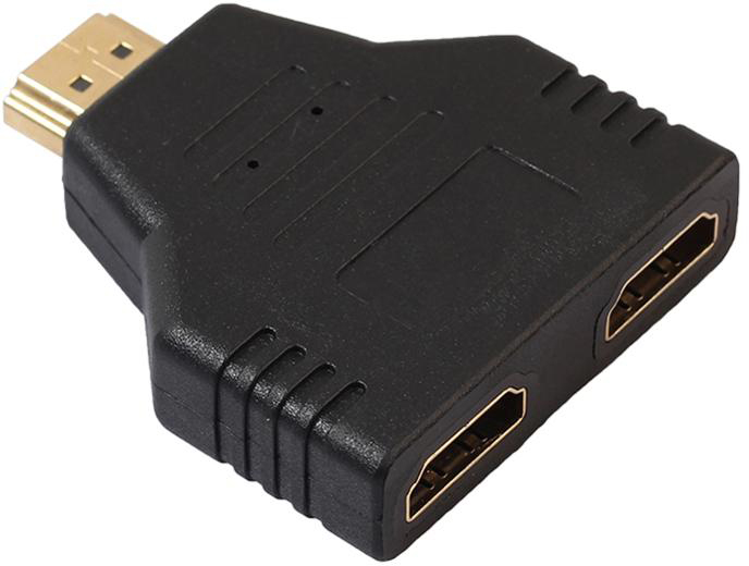 Переходник-разветвитель GSMIN RA-02 HDMI (M) - 2xHDMI (F) (Black)