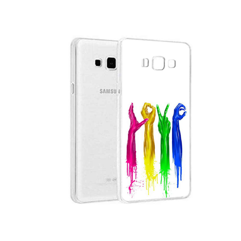 

Чехол MyPads Tocco для Samsung Galaxy A8 яркие руки love, Прозрачный, Tocco