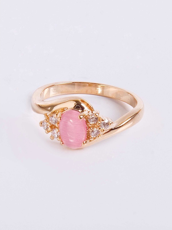 

Кольцо из бижутерного сплава р.  Lotus Jewelry 28R-40CA-pink, кошачий глаз/циркон, 28R-40CA-pink