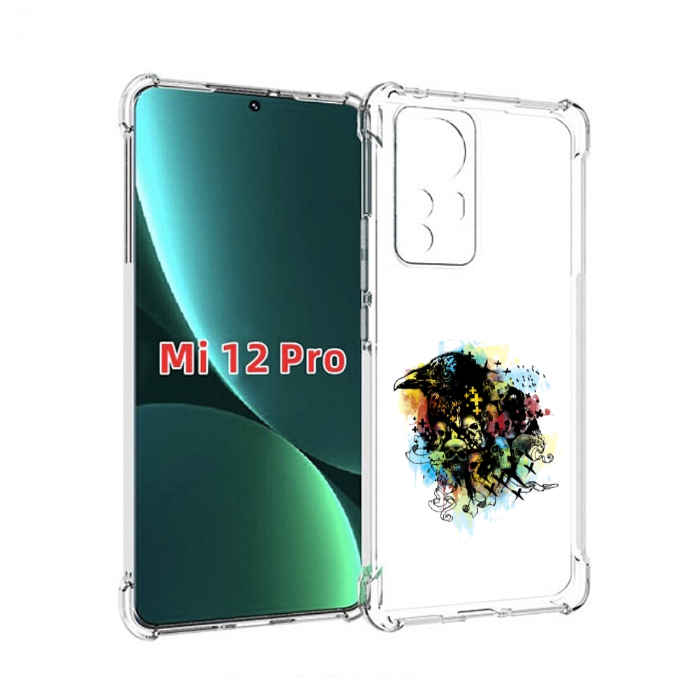 

Чехол MyPads ворон и черепа для Xiaomi 12S Pro, Прозрачный, Tocco