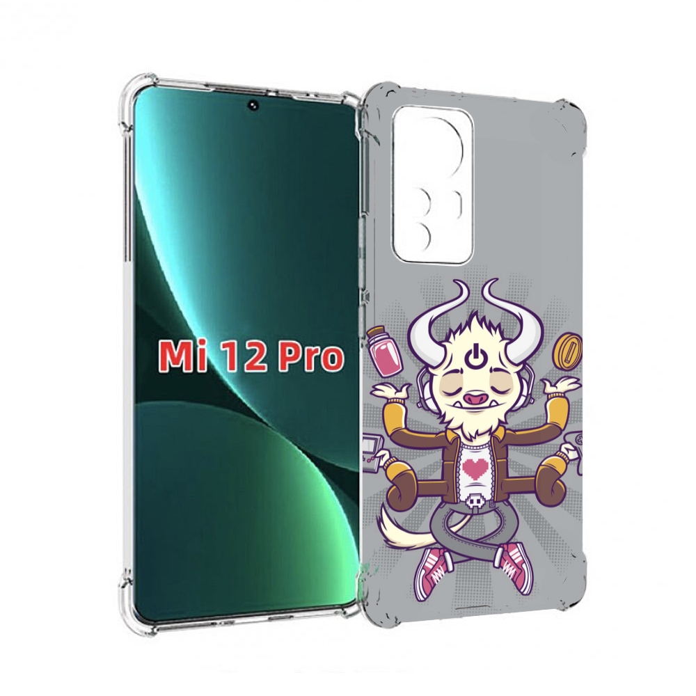 

Чехол MyPads рогатый любитель поиграть для Xiaomi 12S Pro, Прозрачный, Tocco