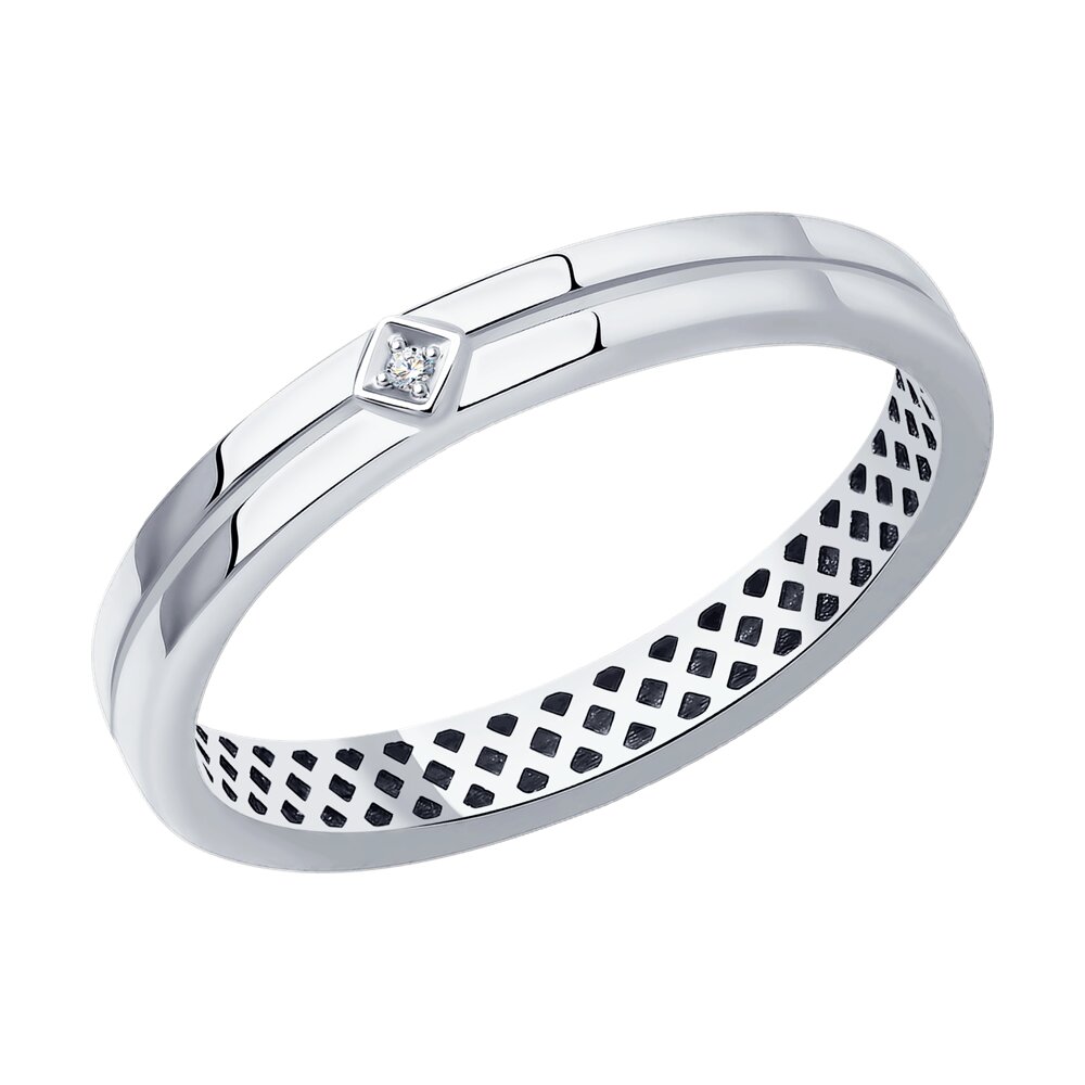 

Кольцо из белого золота р. 17 Diamant 52-210-01491-1, бриллиант, 52-210-01491-1