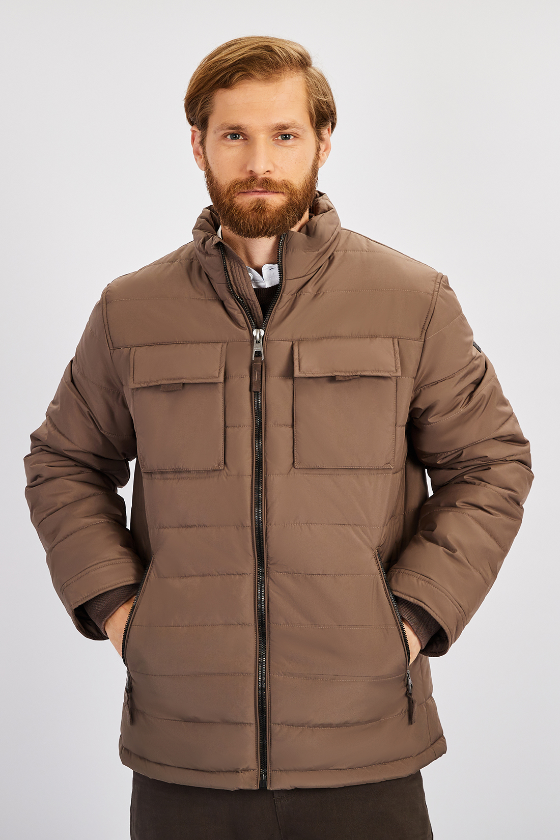

Куртка мужская Baon B5322510 коричневая 3XL, Коричневый, B5322510