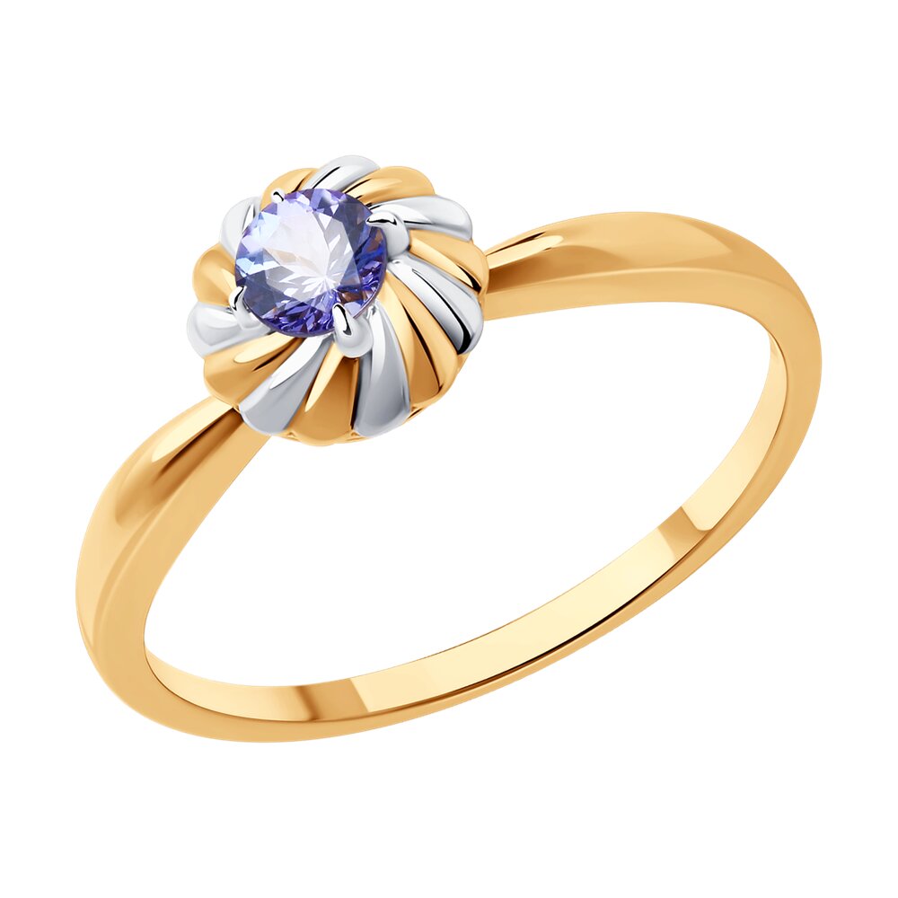 

Кольцо из красного золота р.  Diamant 51-210-01723-1, танзанит, 51-210-01723-1