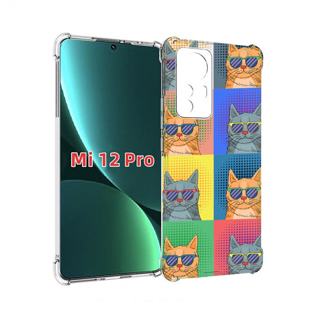 

Чехол MyPads разноцветные-коты для Xiaomi 12S Pro, Прозрачный, Tocco