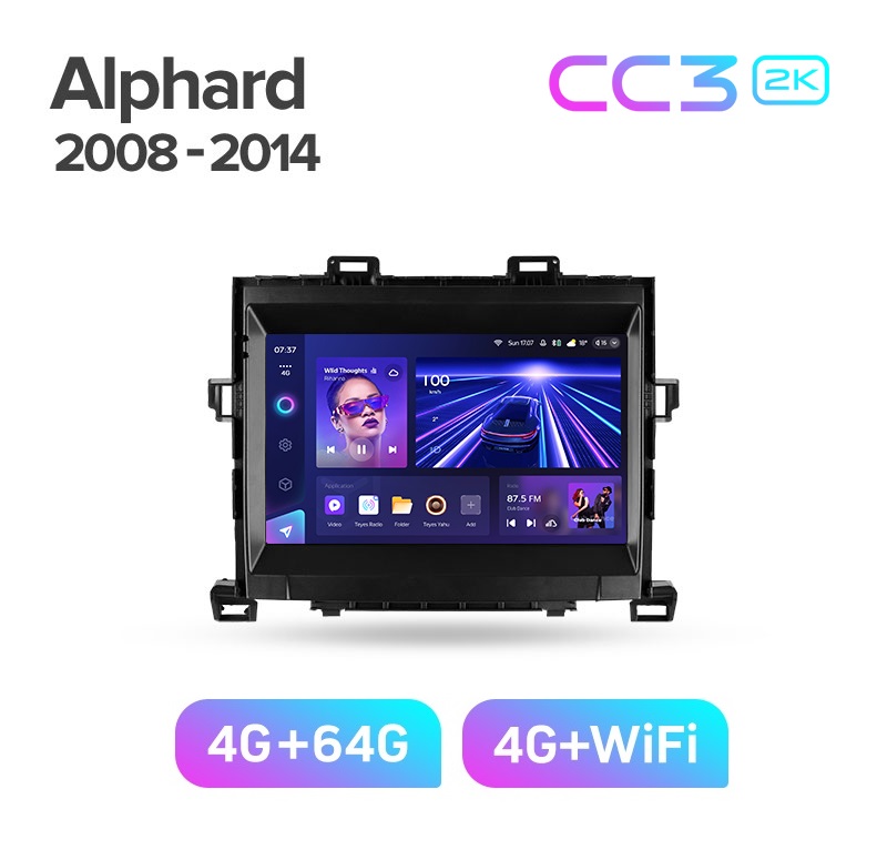 Магнитола TEYES TOYOTA ALPHARD 2008-2014 г CC3 2K 464ГБ 3789000₽