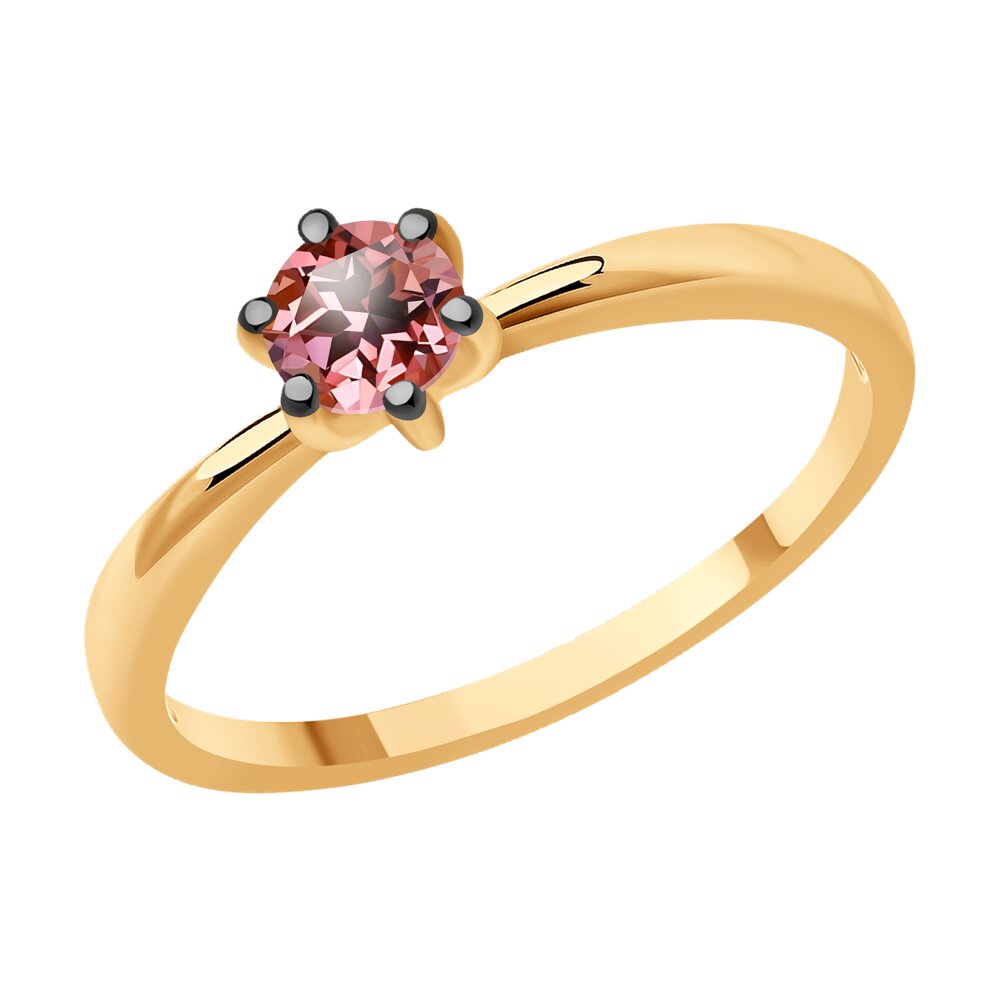 

Кольцо из красного золота р. , Diamant 51-210-01656-4, турмалин, 51-210-01656-4
