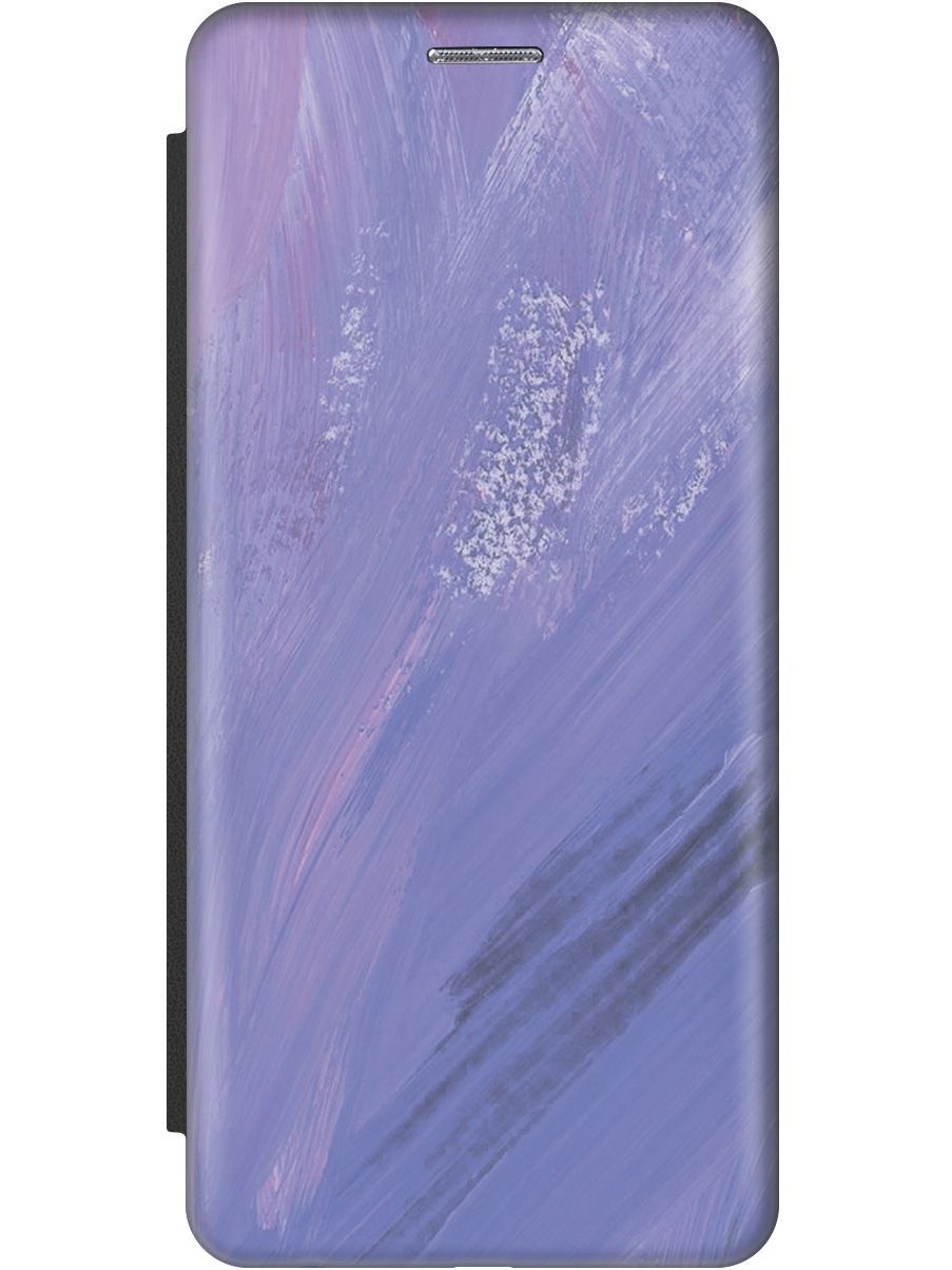 

Чехол-книжка на Samsung Galaxy A40 c принтом "Сиреневые мазки" черный, Серый;фиолетовый, 9534