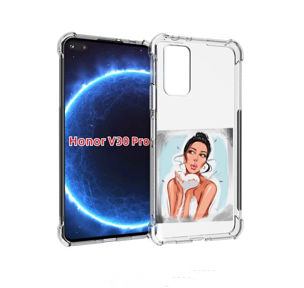 Чехол бампер MyPads девушка-с-пеной женский для Honor V30