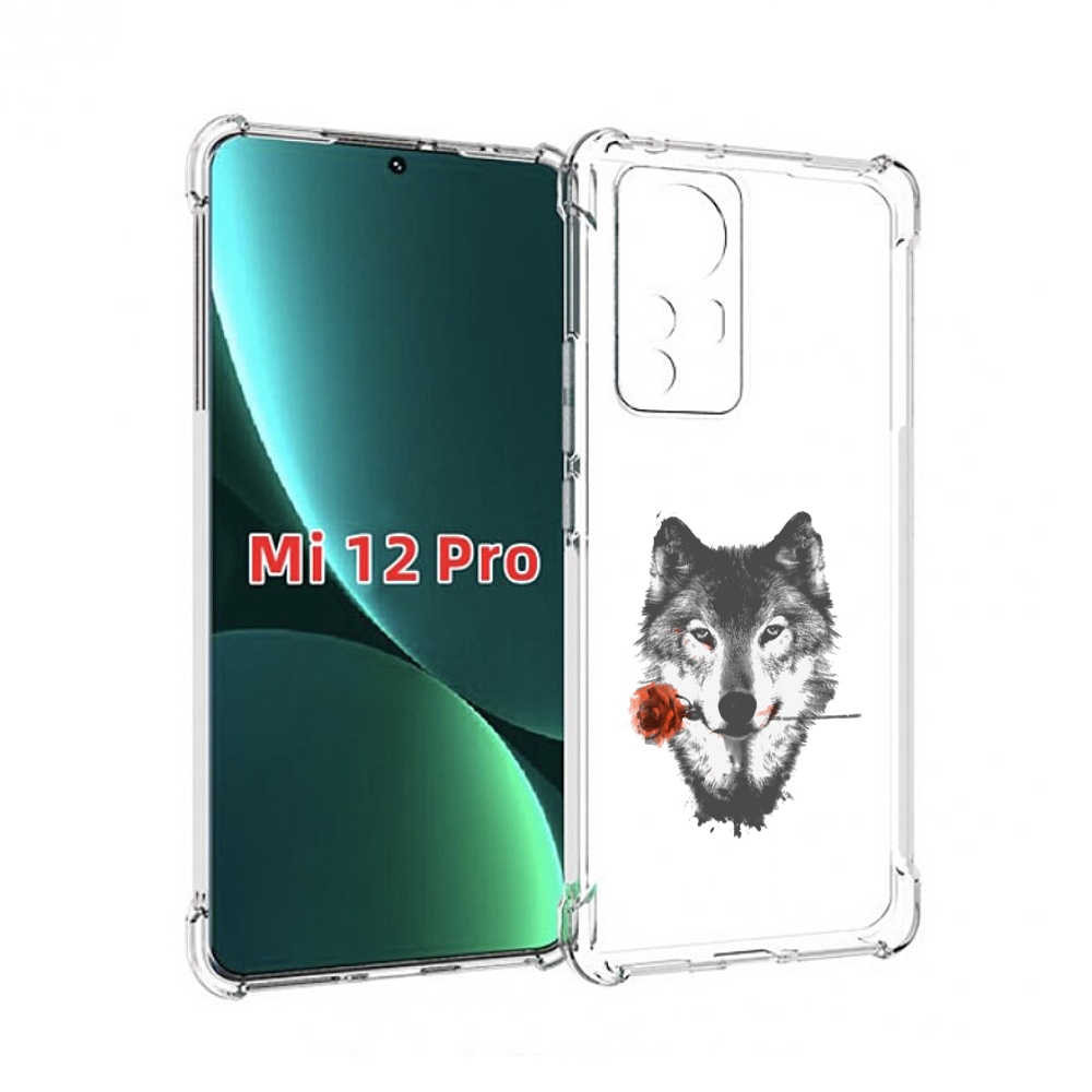 

Чехол MyPads волк с розой для Xiaomi 12S Pro, Прозрачный, Tocco