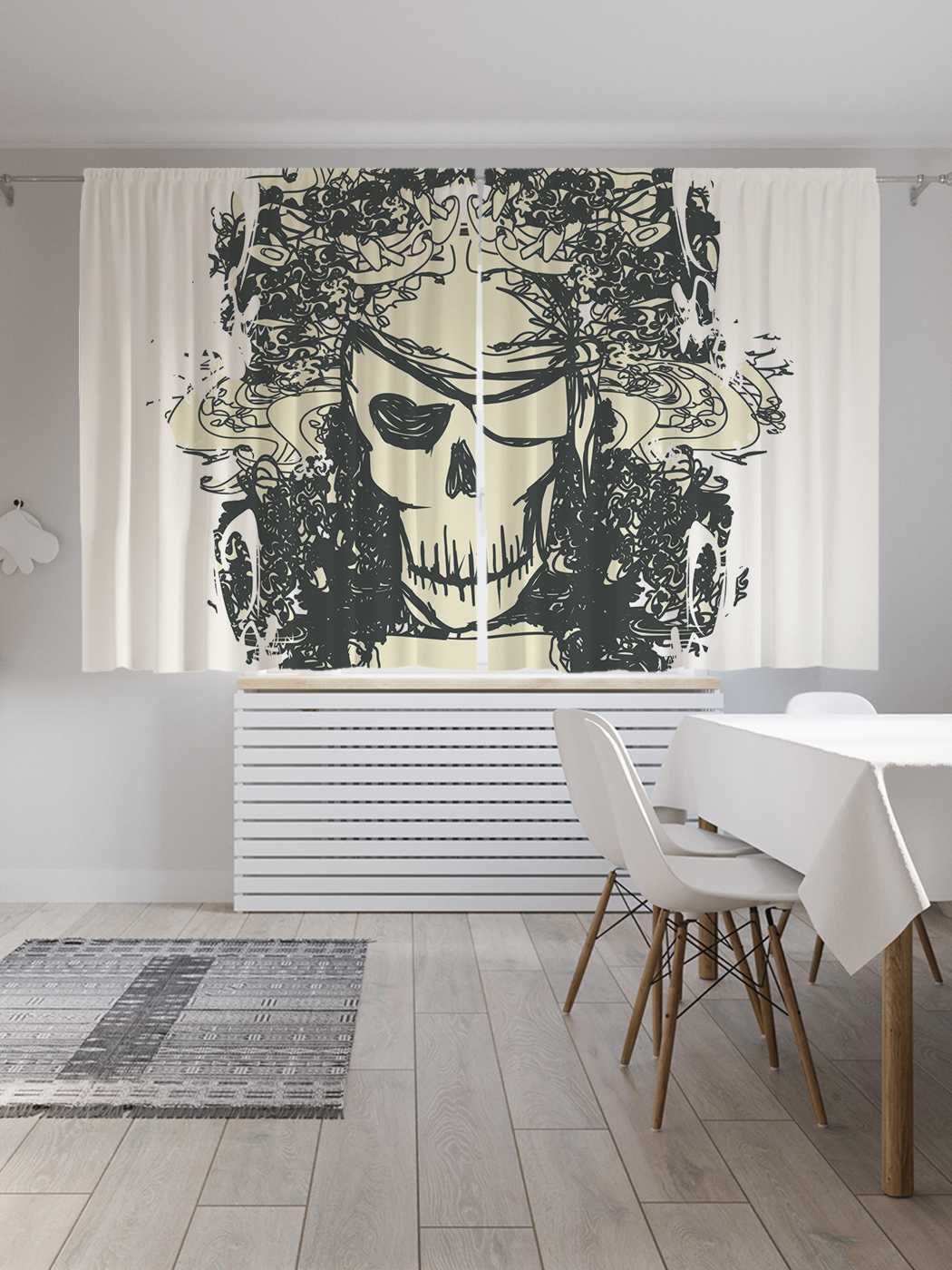 

Классические шторы JoyArty "Веселый Роджер", серия Oxford DeLux, 2 полотна 145x180 см, Веселый Роджер