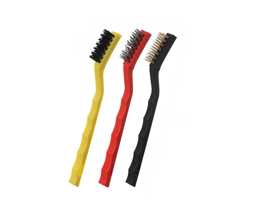 Набор щёток из 3 шт: латунная, стальная, нейлоновая разноцветный набор зубная щетка и детские песочные часы для чистки зубов на присоске