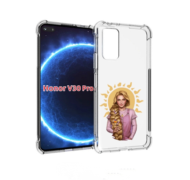 

Чехол бампер MyPads девушка-с-большой-косой для Honor V30, Прозрачный, Tocco