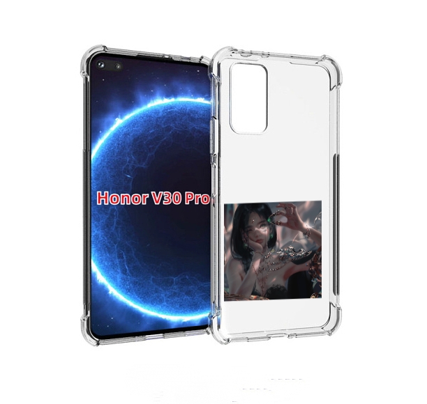 

Чехол бампер MyPads девушка-с-алмазом для Honor V30 Pro, Прозрачный, Tocco