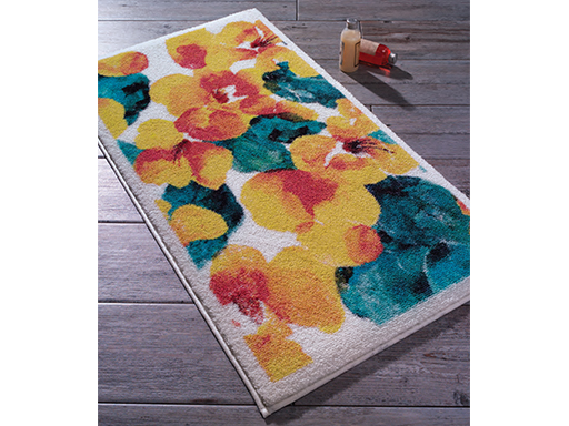 фото Коврик, коллекция flower dust 57x100 50x57 sari, 57x100 50x57 cm, цвет yellow, арт 01 "импортные товары"(хозтовары)