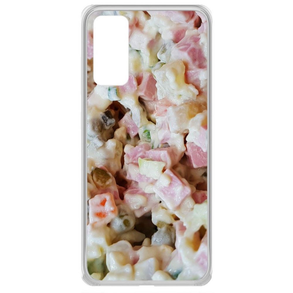 

Чехол-накладка Krutoff Clear Case Оливье для Samsung Galaxy S20