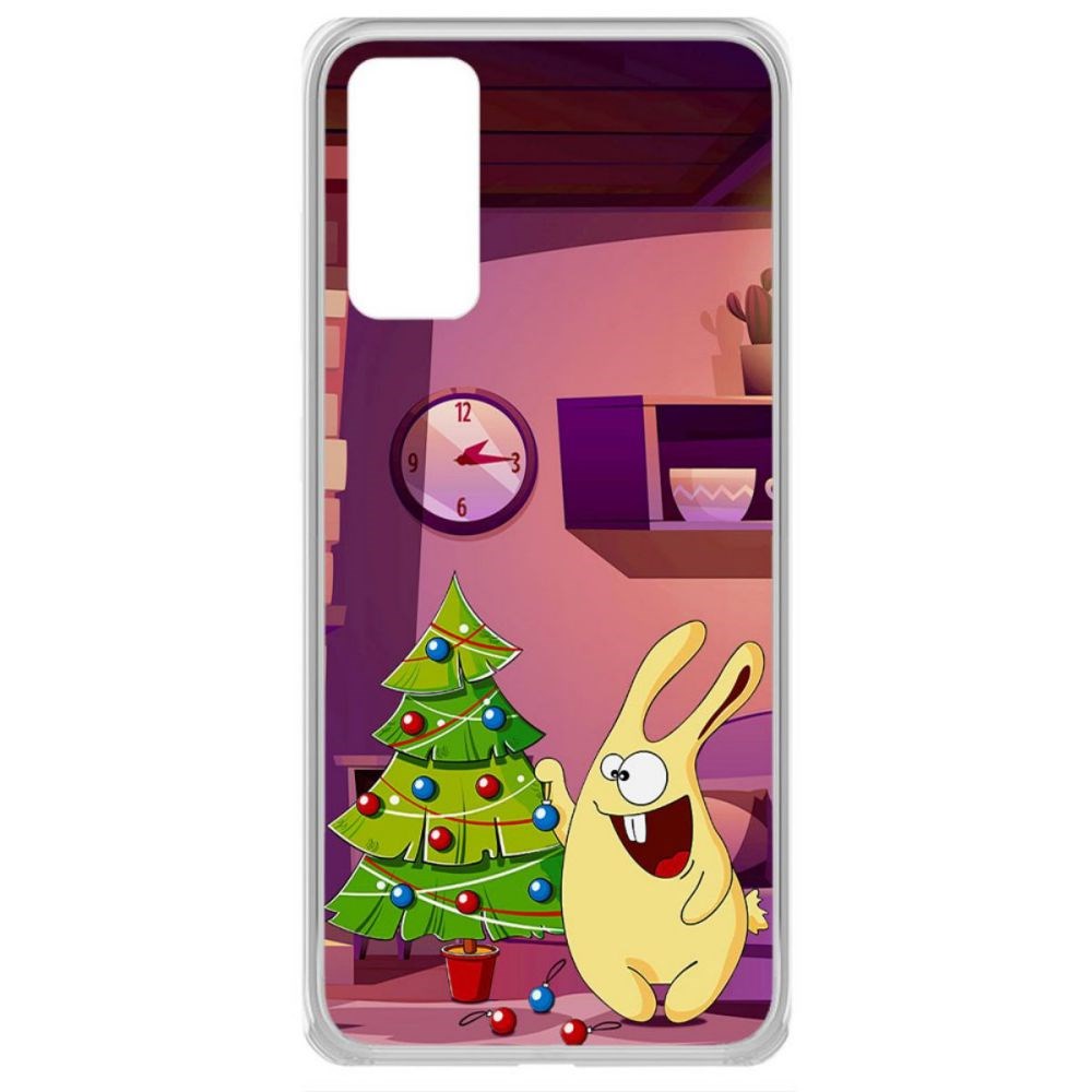 

Чехол-накладка Krutoff Clear Case Кролик для Samsung Galaxy S20