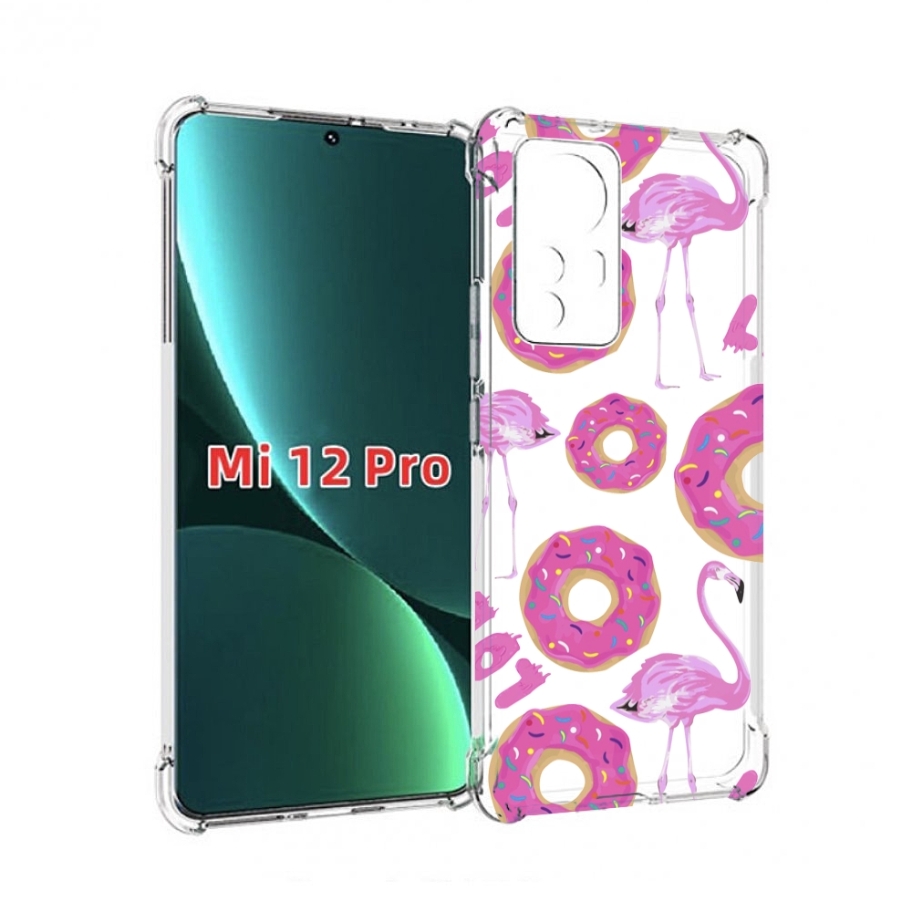 

Чехол MyPads пончики-фламинго для Xiaomi 12S Pro, Прозрачный, Tocco