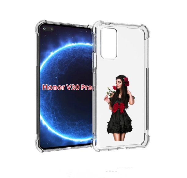 

Чехол бампер MyPads девушка-в-черном-платье-с-розой женский для, Прозрачный, Tocco