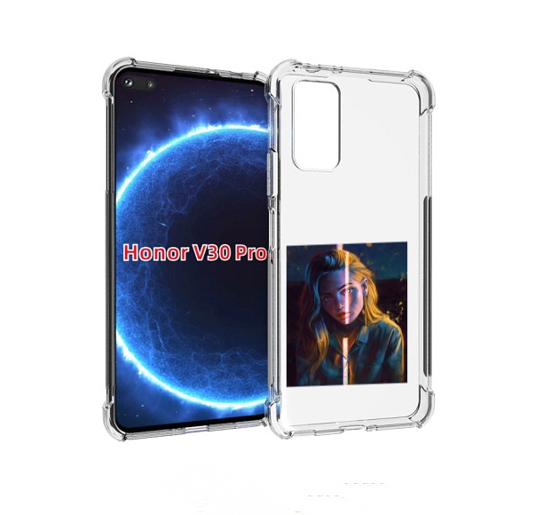 

Чехол бампер MyPads девушка-в-тени для Honor V30 Pro, Прозрачный, Tocco