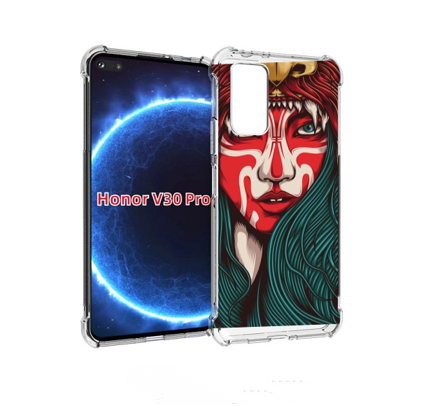 

Чехол бампер MyPads девушка-в-маскировке для Honor V30 Pr, Прозрачный, Tocco