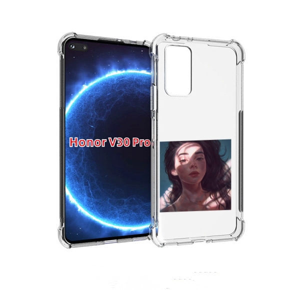 

Чехол бампер MyPads девушка-в-лучах женский для Honor V30, Прозрачный, Tocco