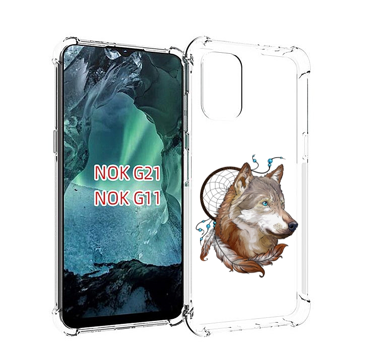 

Чехол Mypads Волк И Ловец Снов Для Nokia G11/G21, Прозрачный, Tocco