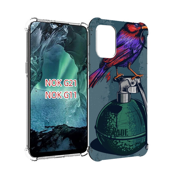 

Чехол Mypads Птица С Гранатой Для Nokia G11/G21, Прозрачный, Tocco
